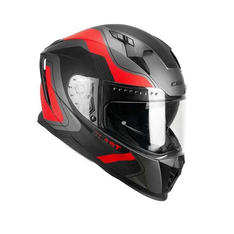 CGM 311R BLAST RACE Moto Integral Casco Rojo Antracita Mate