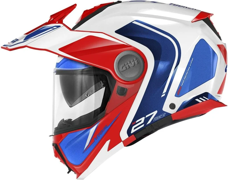 GIVI X27R TOURER TRWL AVENTURA MOTO CASCO MODULAR AZUL BLANCO ROJO
