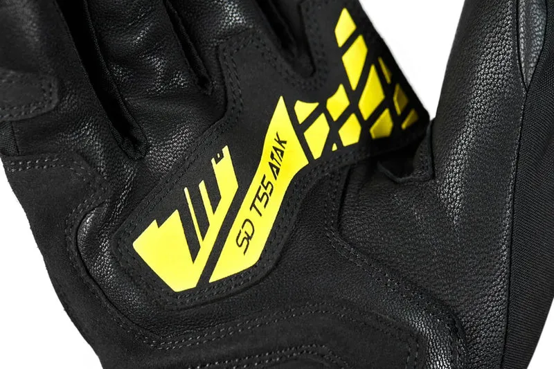 SEVENTY DEGREES SD-T55 ATAK DEPORTIVOS GUANTES DE MOTO HOMBRE GRIS NEGRO AMARILLO FLUOR