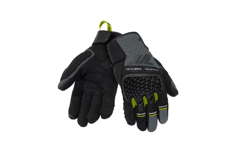 SEVENTY DEGREES SD-N60 TWO STROKE VERANO GUANTE DE MOTO UNISEX NEGRO GRIS AMARILLO FLUOR