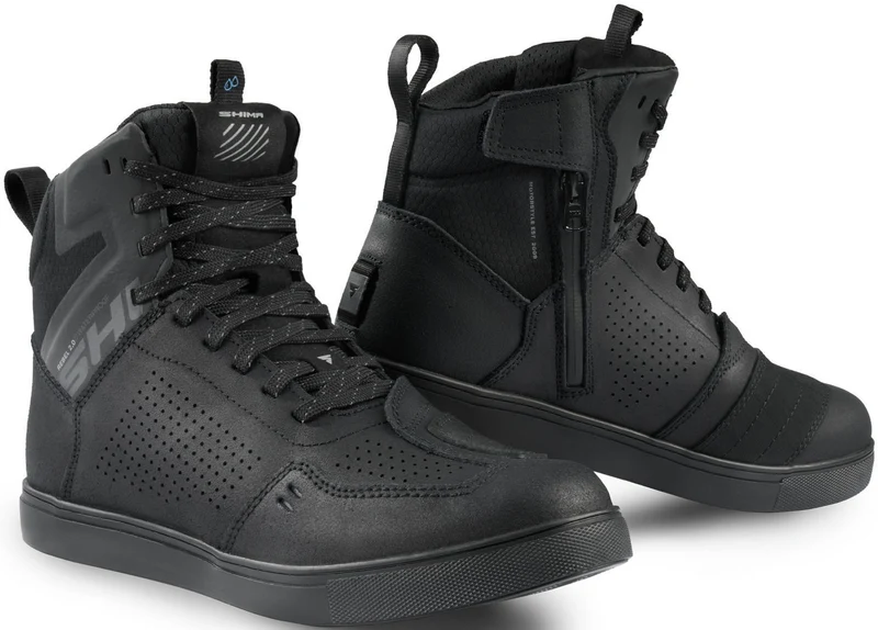 SHIMA REBEL 2.0 WP BOTAS DE MOTO HOMBRE NEGRO