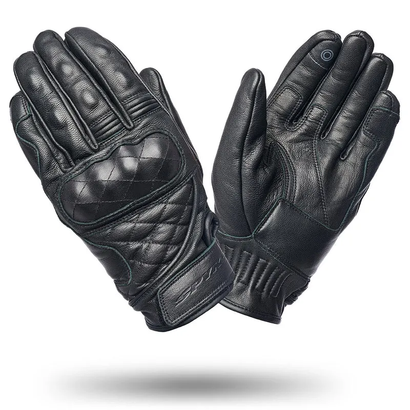 SPYKE Biarritz Dry Tecno Short Leather Glove Black
