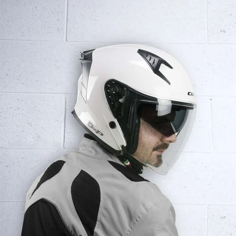 CGM 127A DEEP MONO Cara Abierta Casco Jet Blanco