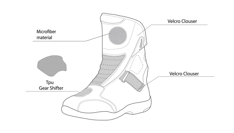 R-TECH REVO TOURING BOTAS DE MOTO NEGRO