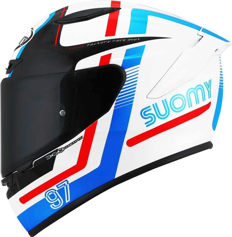 SUOMY-CASCOS TRACK-1 NINETY SEVEN WHITE/RED E06