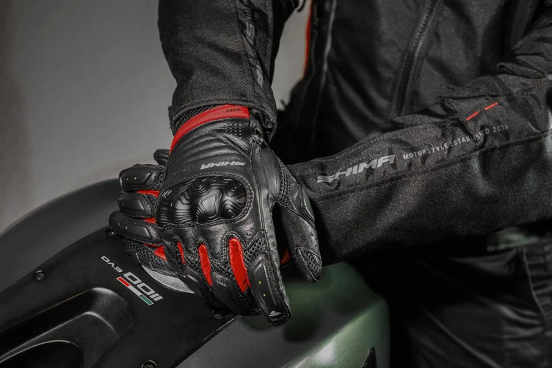 SHIMA RUSH GUANTES DE MOTO HOMBRE ROJO