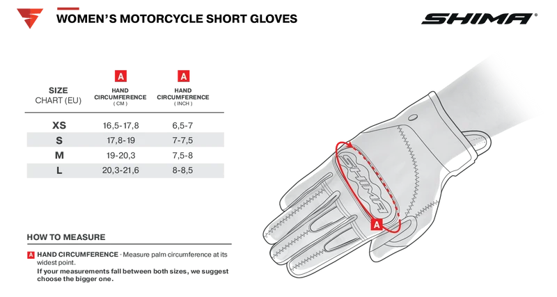 SHIMA RUSH GUANTES DE MOTO MUJER ROSA