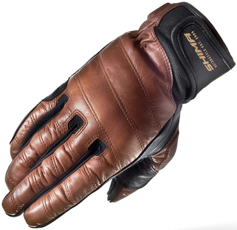 SHIMA REVOLVER GUANTES DE MOTO MARRON