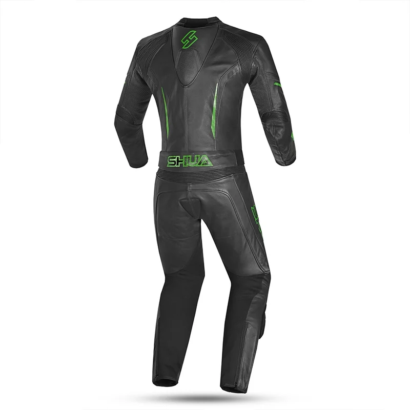 SHUA INFINITY 2 PC MONO DE MOTO HOMBRE NEGRO VERDE