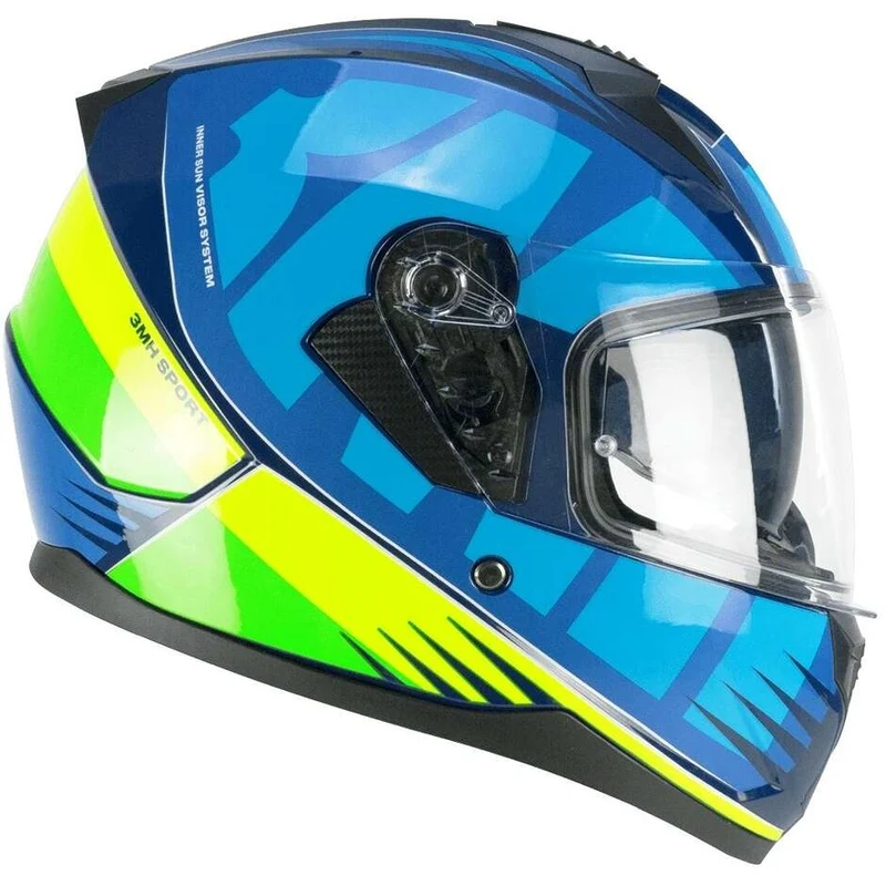 SKA-P 3MHG SPEEDER SPORT CASCO INTEGRAL AZUL GIALLO FLUO