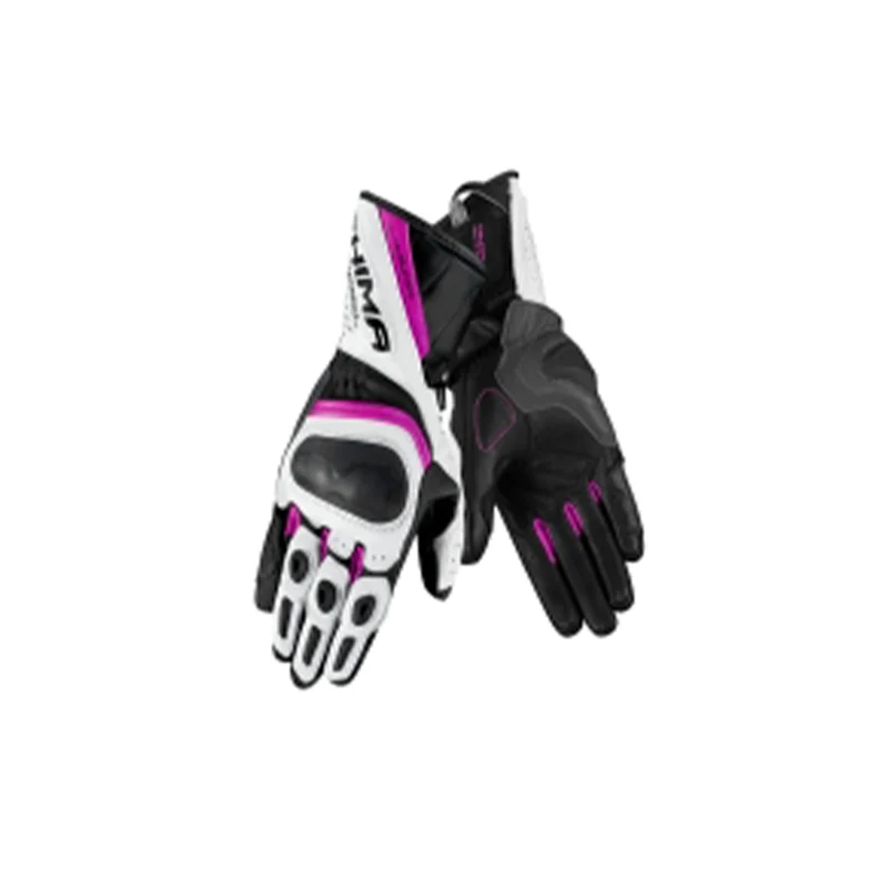 SHIMA MIURA GUANTES DE MOTO MUJER BLANCO ROSA