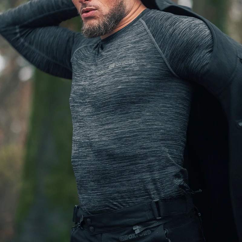 OXFORD - Advanced Base Layer MS Top Charcoal Marl