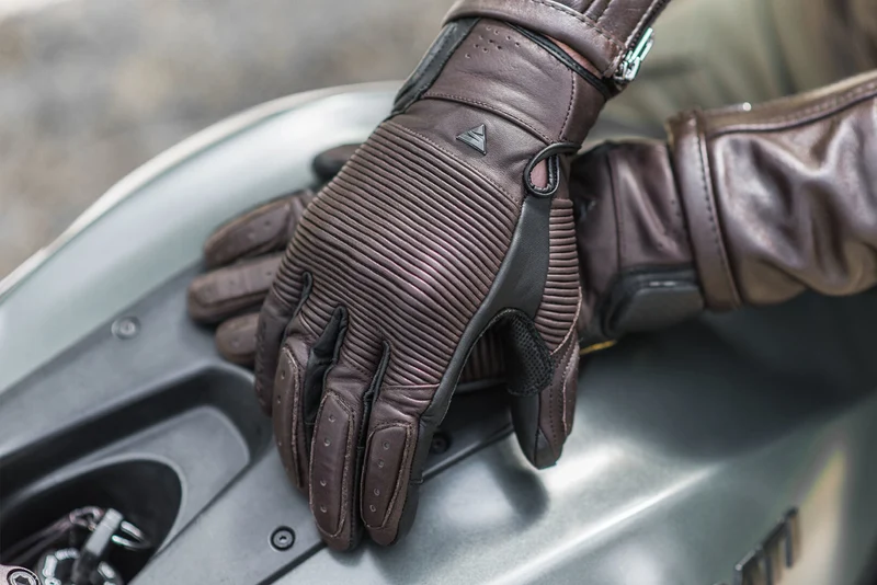 SHIMA BLAKE GUANTES DE MOTO MARRON CLARO