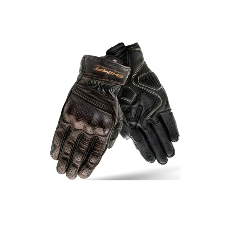 SHIMA AVIATOR GUANTES DE MOTO MARRÓN OSCURA