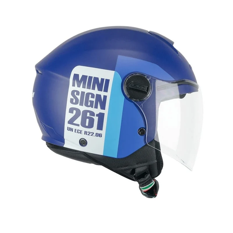 CGM 261X MINI SIGN Casco Abierto Azul Celeste Mate