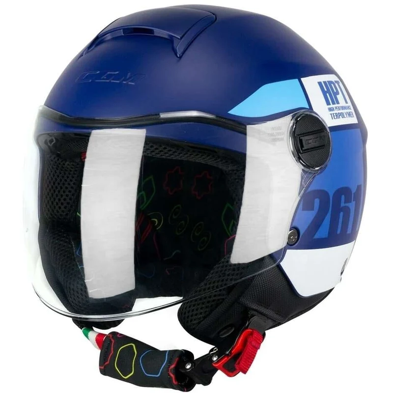 CGM 261X MINI SIGN Casco Abierto Azul Celeste Mate