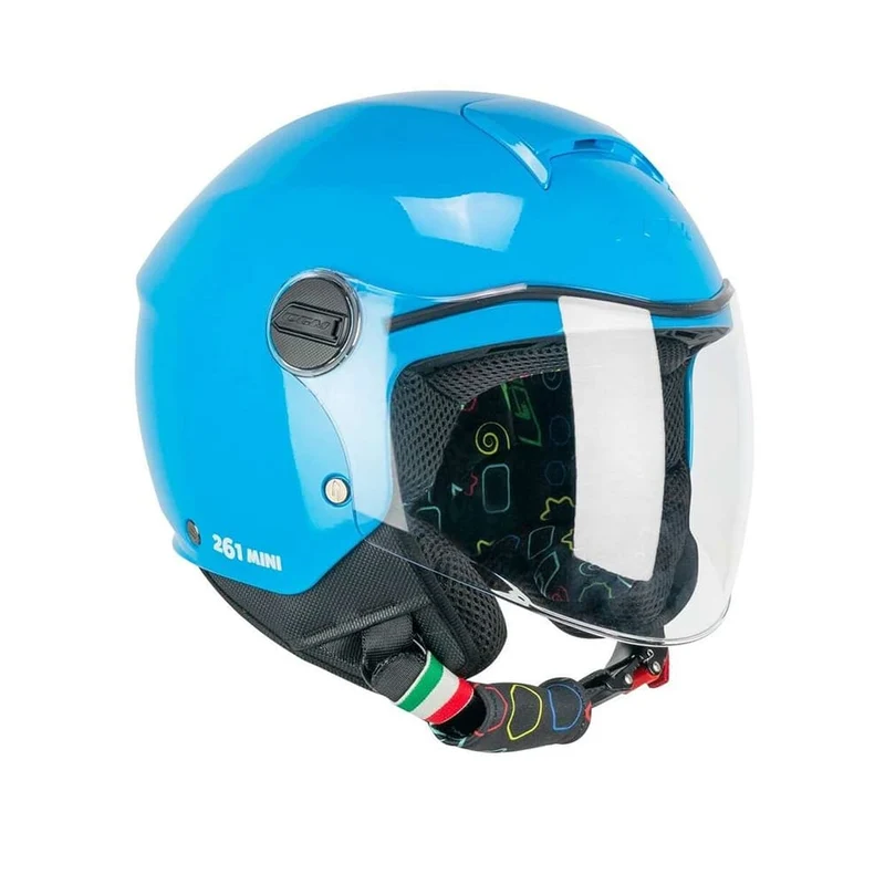 CGM 261A Niños Abierto Casco Celeste