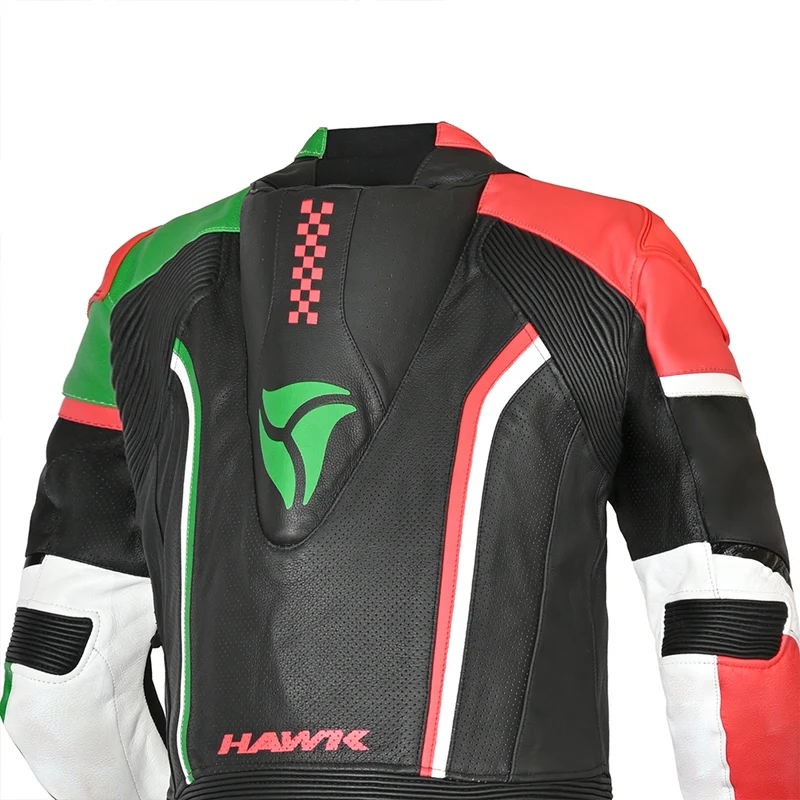 R-TECH HAWK 1 PC MONO DE MOTO NEGRO ROJO VERDE