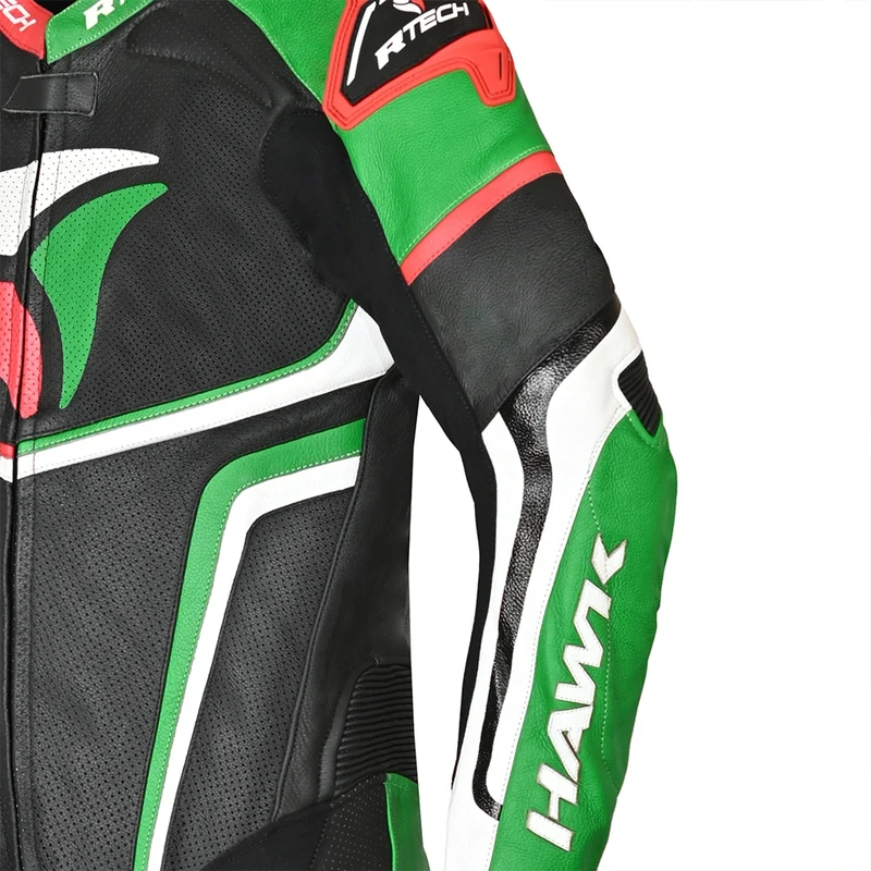 R-TECH HAWK 1 PC MONO DE MOTO NEGRO ROJO VERDE