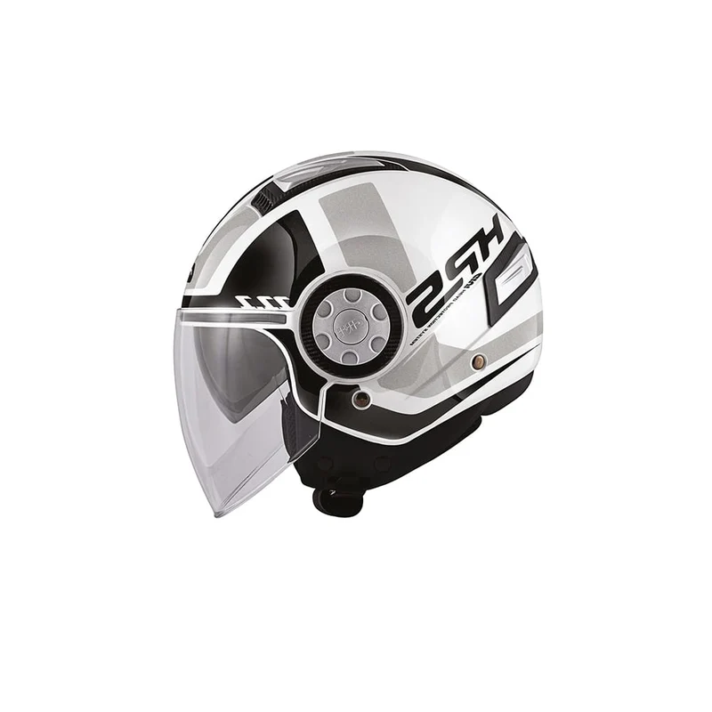 GIVI 11.1 AIR JET-R Class Moto Jet Deportivo Casco Blanco Negro Plateado