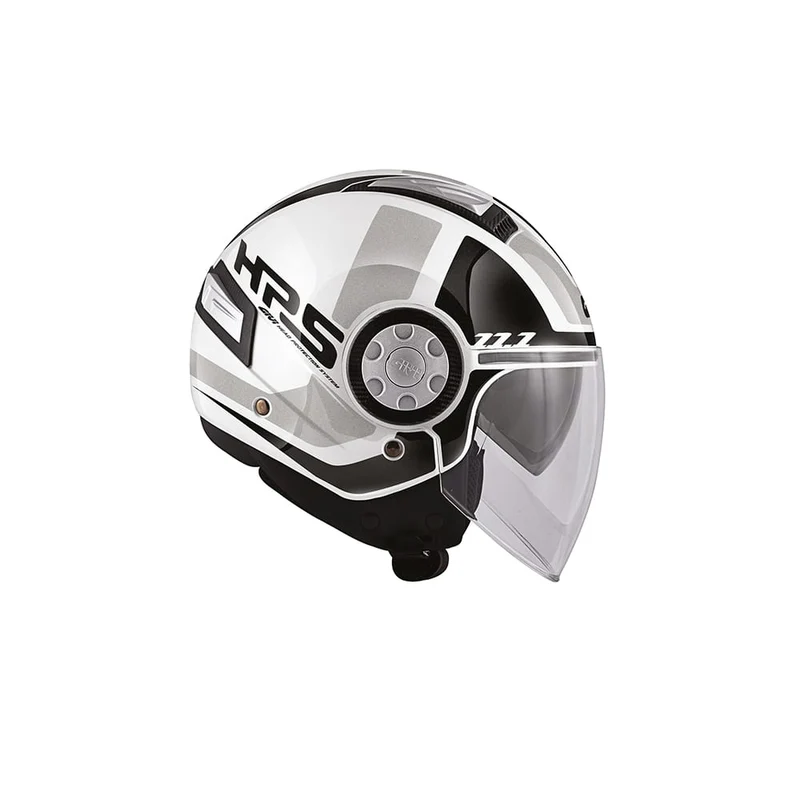 GIVI 11.1 AIR JET-R Class Moto Jet Deportivo Casco Blanco Negro Plateado