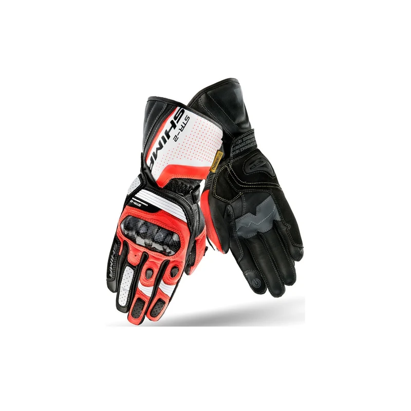 SHIMA STR-2 GUANTES DE MOTO ROJO FLUO