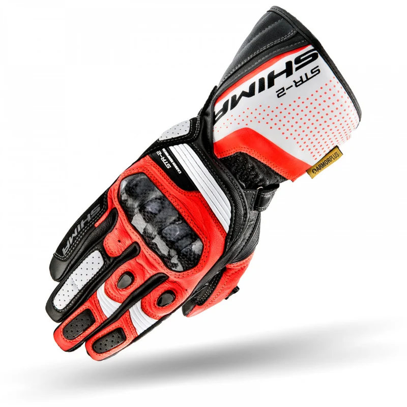 SHIMA STR-2 GUANTES DE MOTO ROJO FLUO