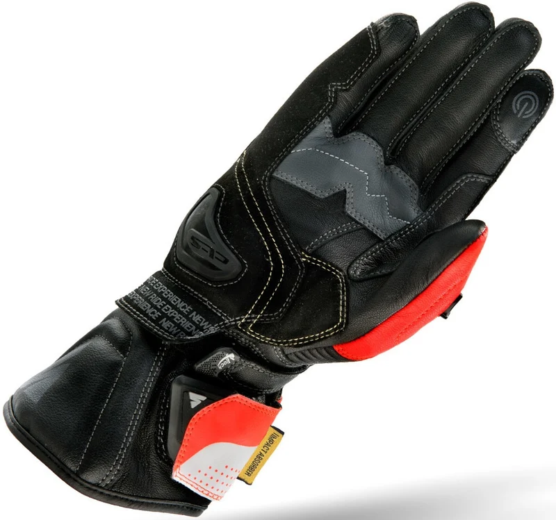 SHIMA STR-2 GUANTES DE MOTO ROJO FLUO