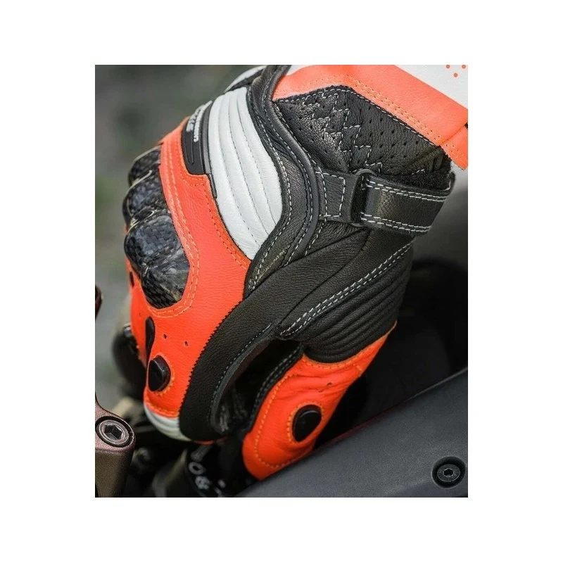 SHIMA STR-2 GUANTES DE MOTO BLANCO ROJO