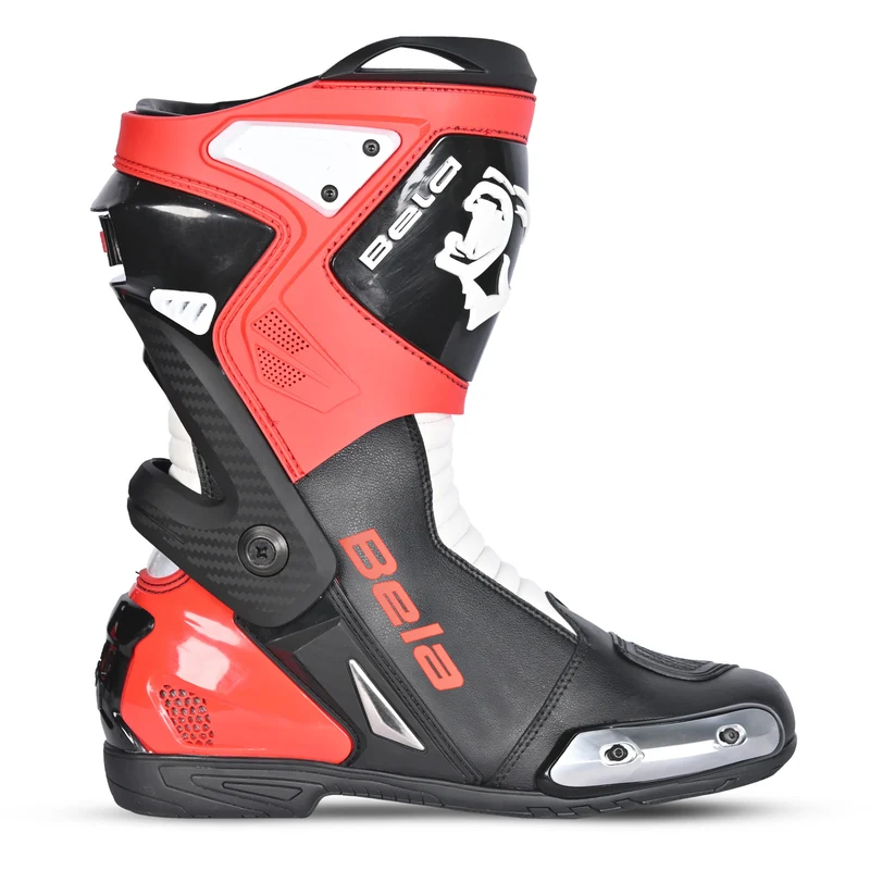 BELA TURBO TRACK BOTAS DE MOTO RACING NEGRO ROJO