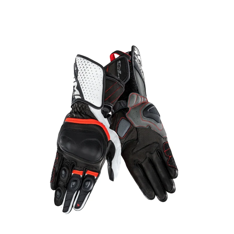 SHIMA ST-3 NEW GUANTES DE MOTO BLANCO ROJO