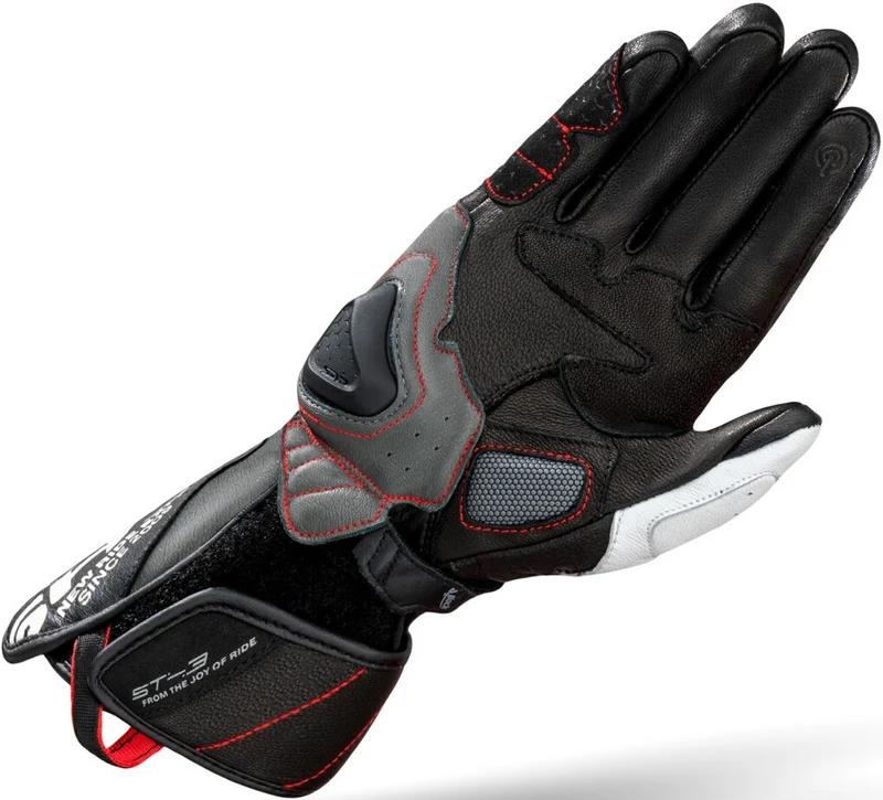 SHIMA ST-3 NEW GUANTES DE MOTO BLANCO ROJO