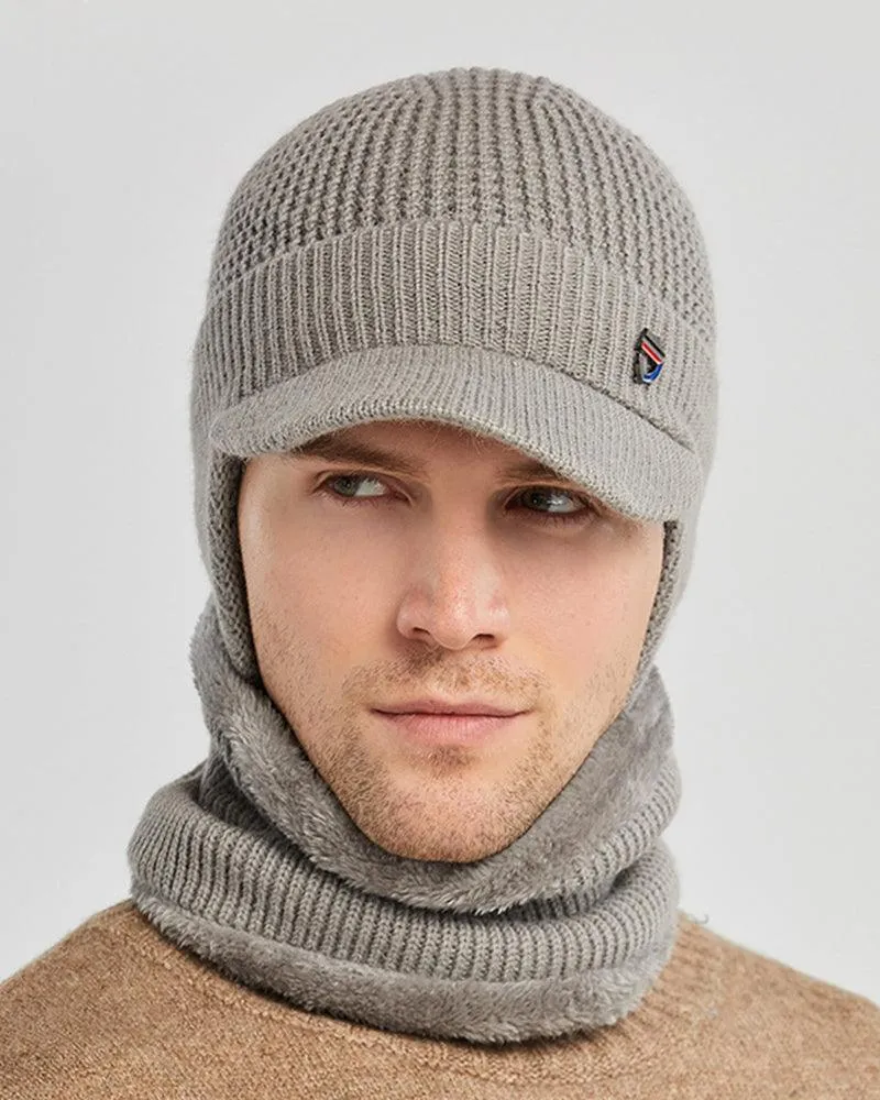Warm Heart Knitted Ski Mask Hat