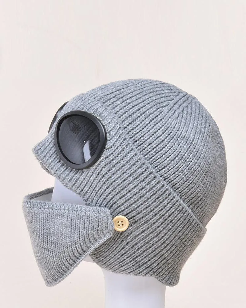 Pilot Knitted Ski Mask And Hat