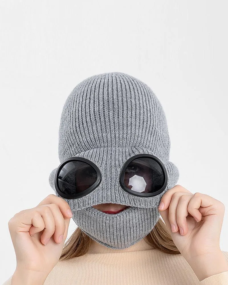 Pilot Knitted Ski Mask And Hat