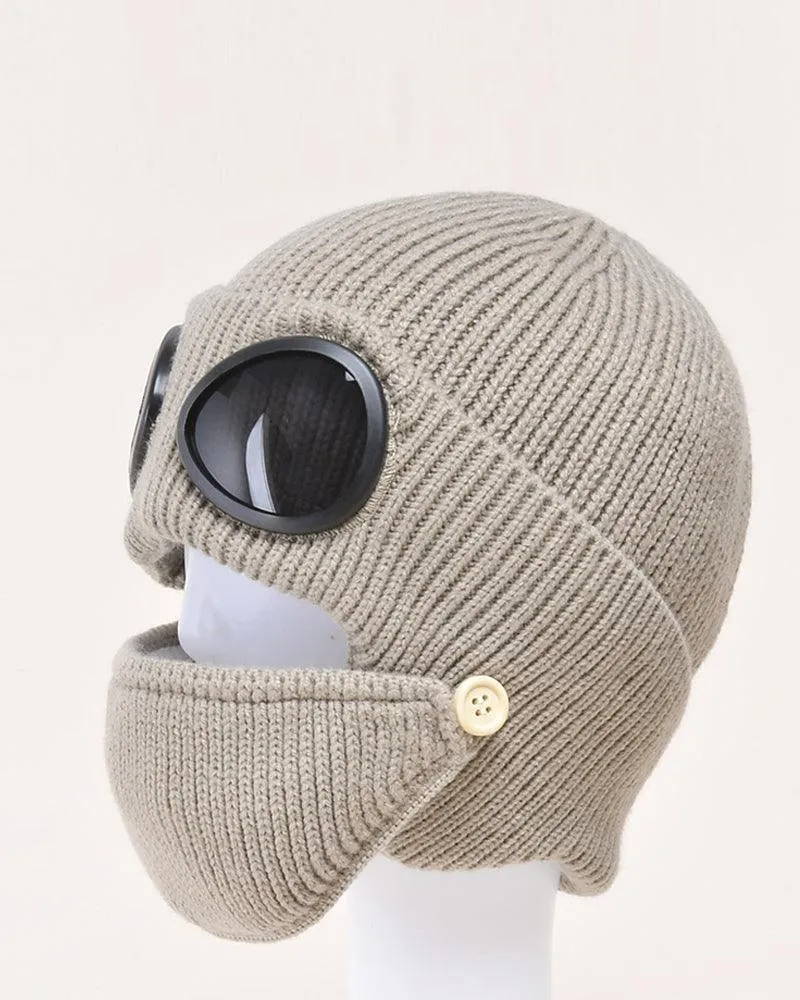 Pilot Knitted Ski Mask And Hat