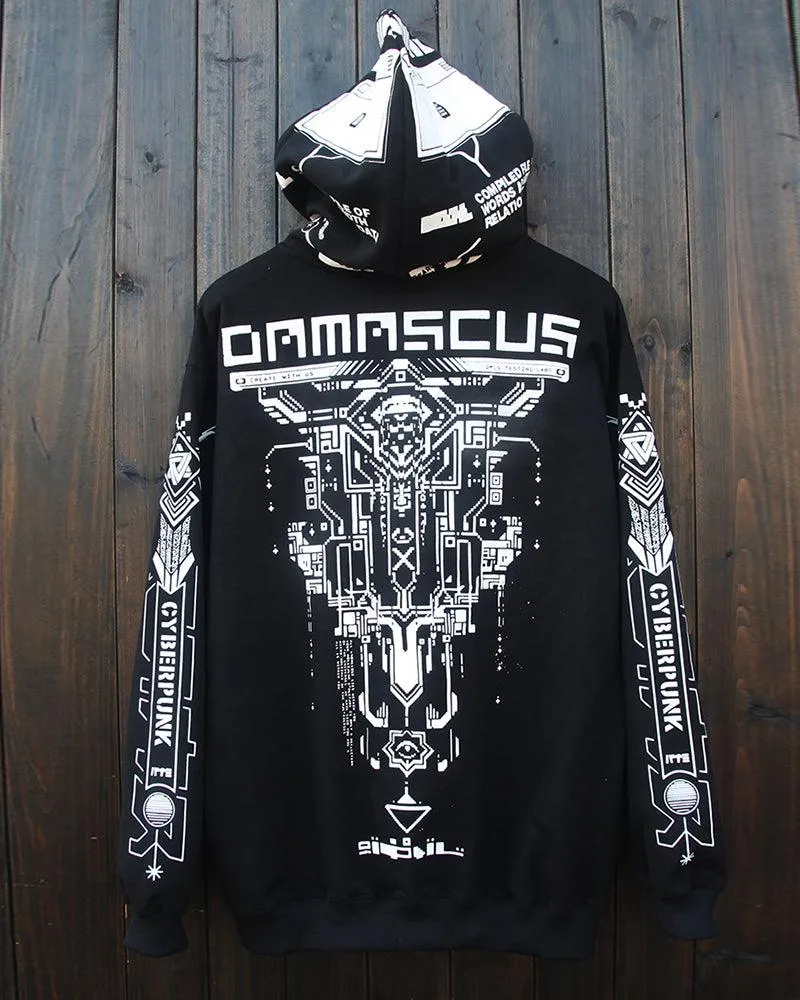 Cyberpunk Graphic Motorcycle Hoodie