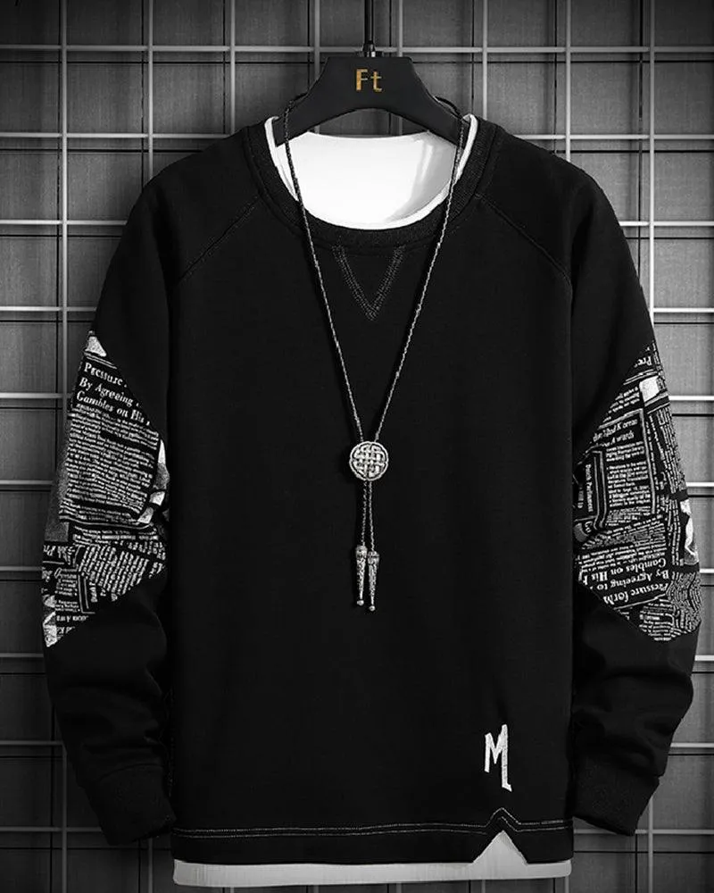 Streetwear Two-Way Crewneck Sweatshirt