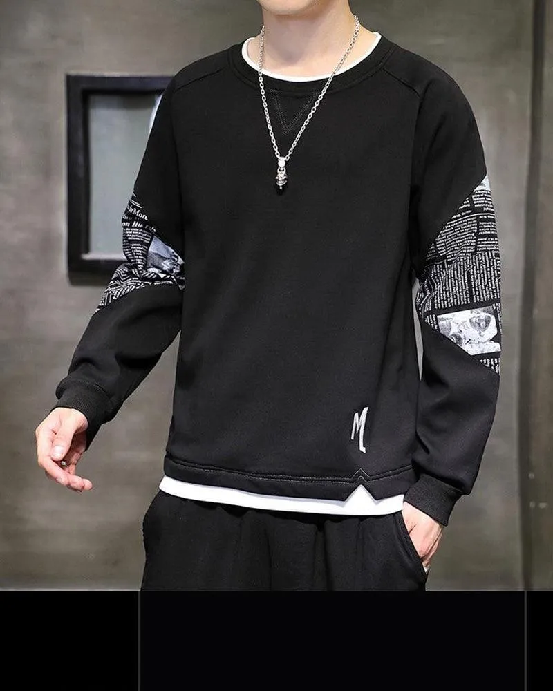 Streetwear Two-Way Crewneck Sweatshirt
