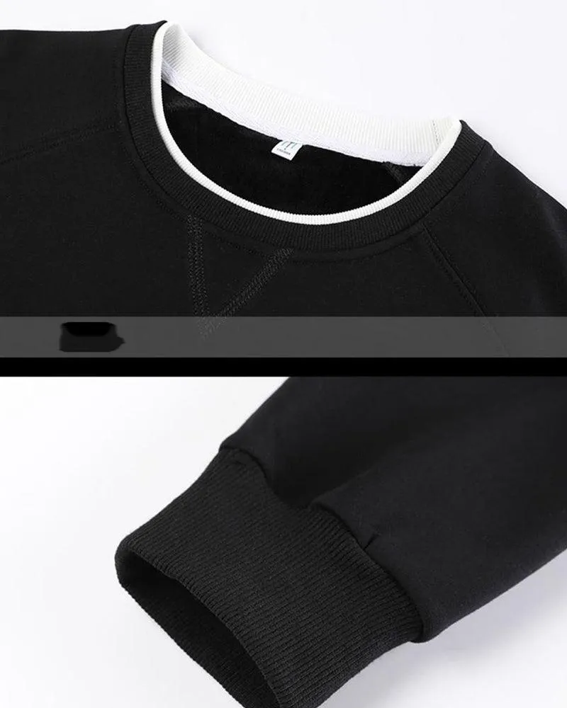 Streetwear Two-Way Crewneck Sweatshirt