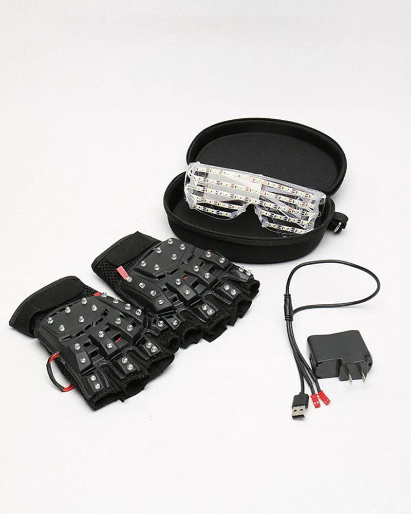 Rave Clothing Light Up Glasses And Gloves (Sold Separately)