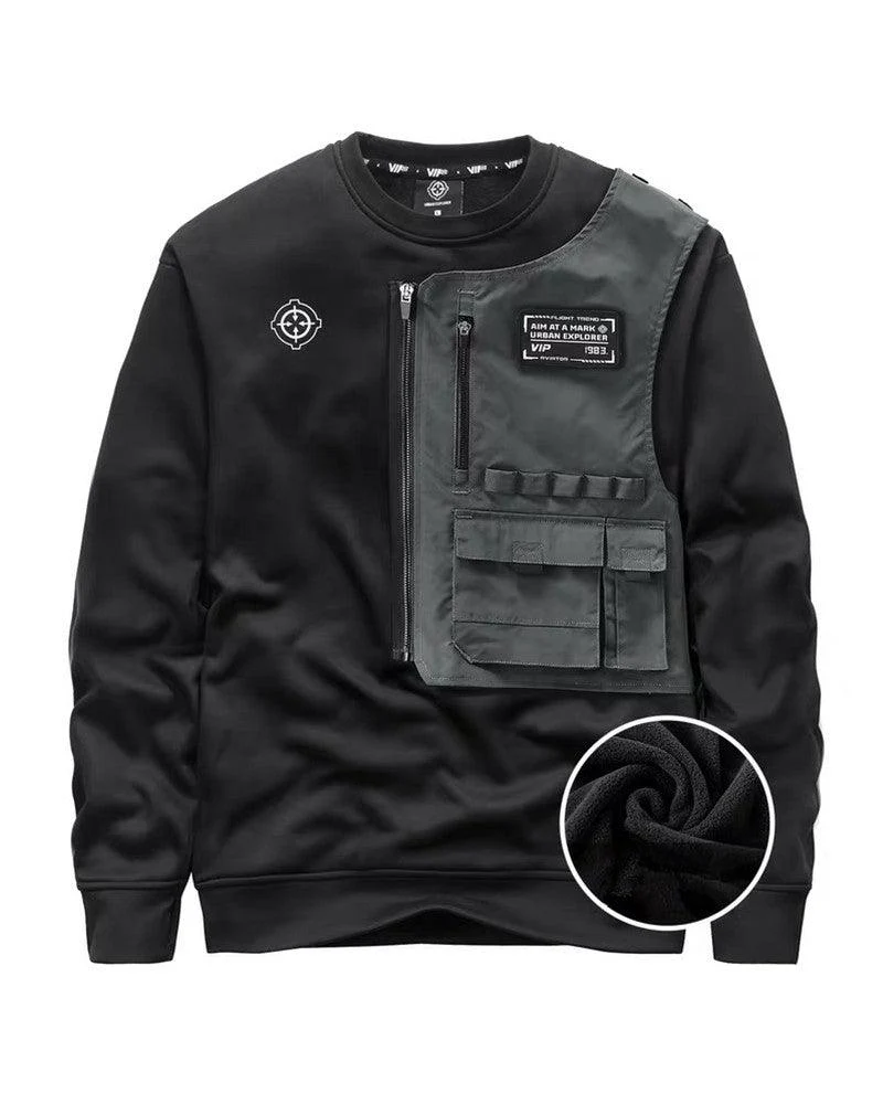 Techwear Fake Two-piece Tactical Sweatshirt
