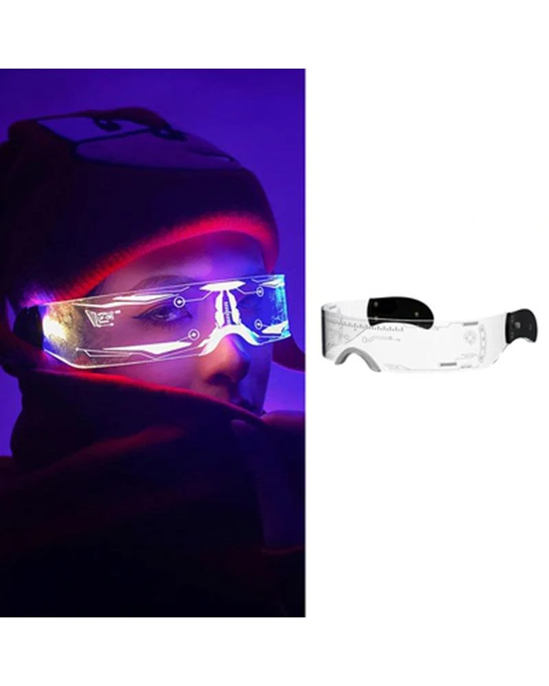 Cyberpunk Glowing Light Up Party LED Glasses
