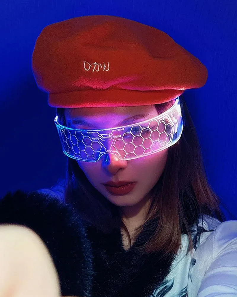Cyberpunk Glowing Light Up Party LED Glasses