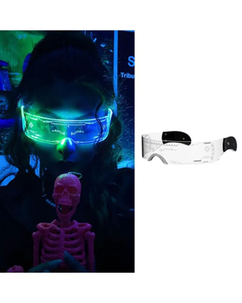 Cyberpunk Glowing Light Up Party LED Glasses
