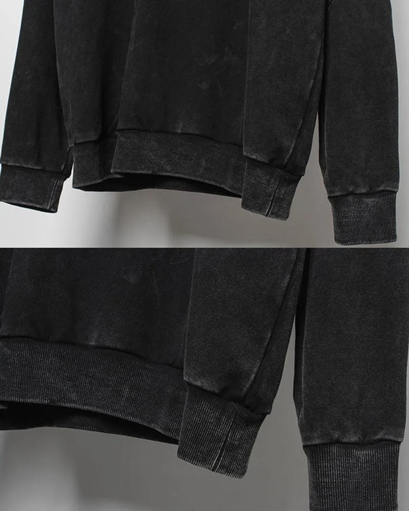 Streetwear Black Denim Hoodie