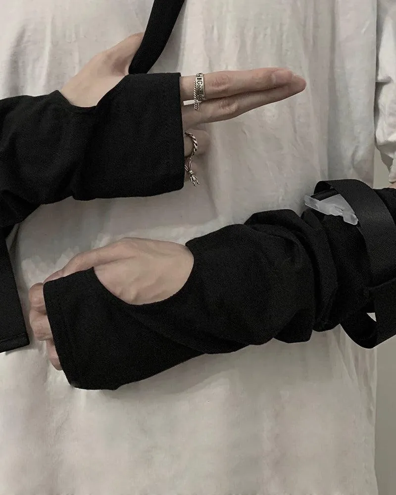 Forever Young Futuristic Buckle Gloves