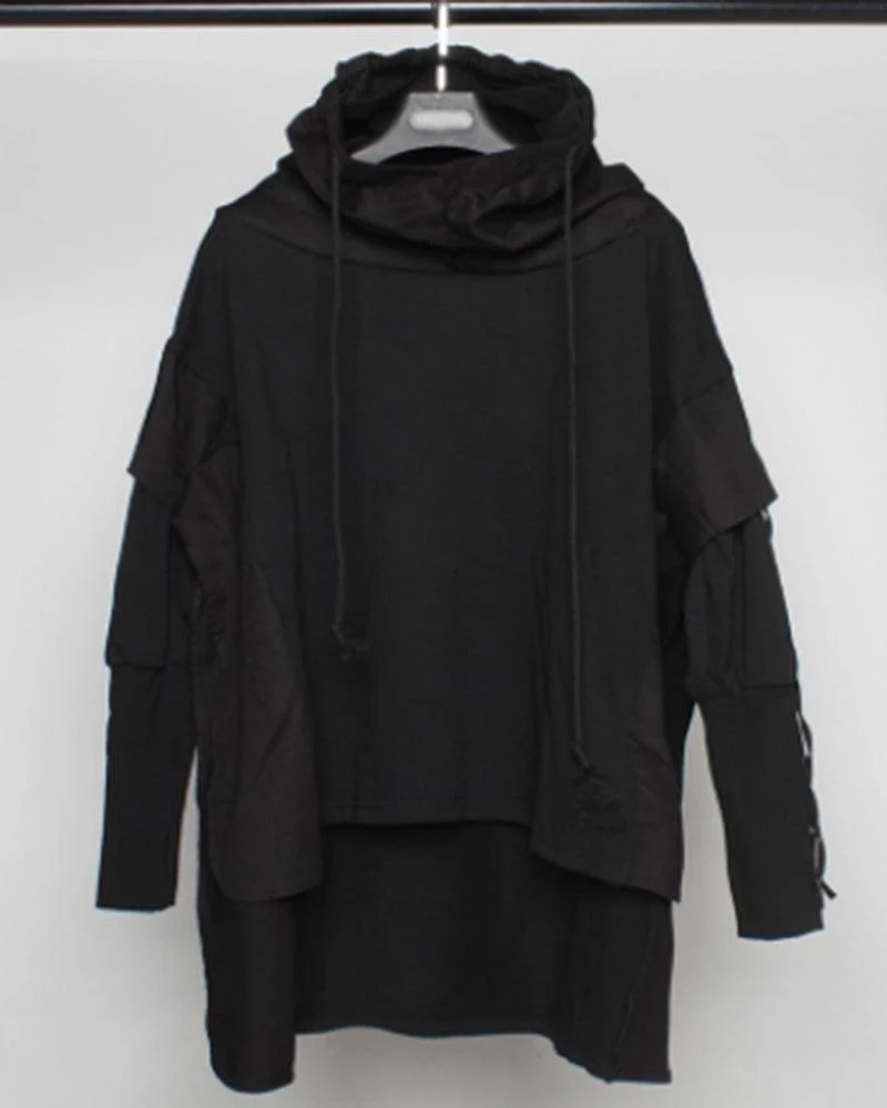 Futuristic Streetwear Ninja Cape Hoodie