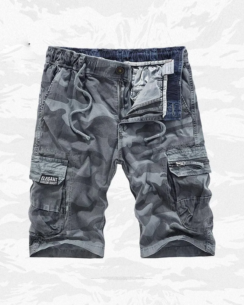 Techwear Outdoor Camo Jorts for Men