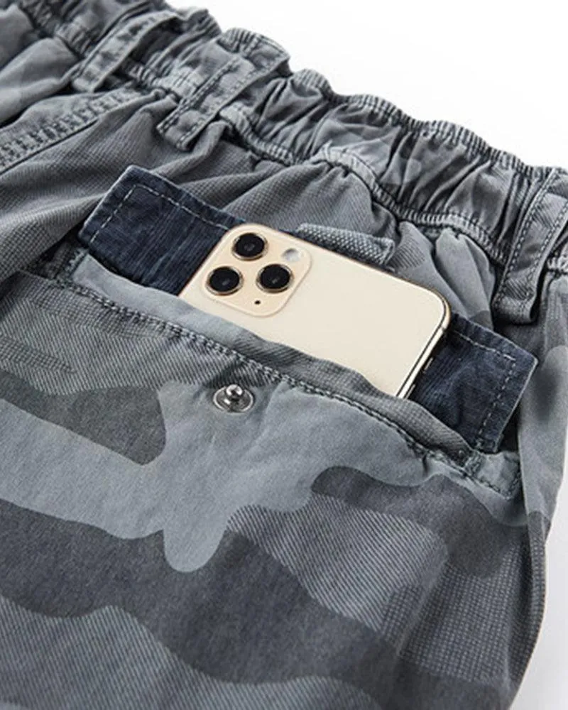 Techwear Outdoor Camo Jorts for Men